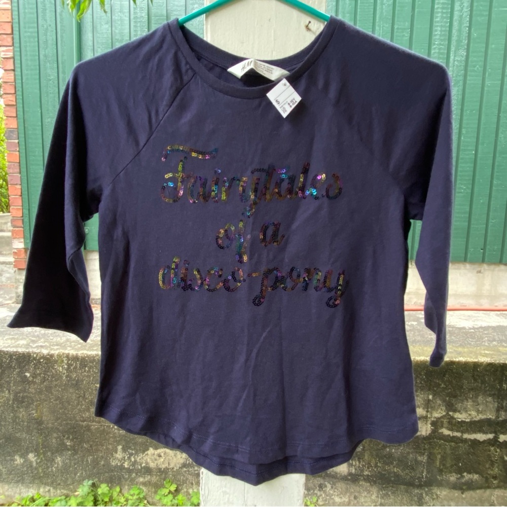 BNWT Blue Long Sleeve Top - Girls 8-10Y